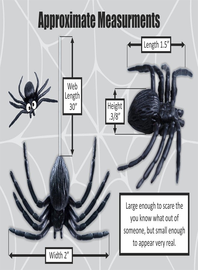Larkmo Fake Spider Prank Kit - Telescoping Antenna Stick & Adjustable Web String Length, Real Looking Spider Drops Down from Web - Funny Joke for Kids, Men & Women, Great for Office, Class, Parties & More - Image 4